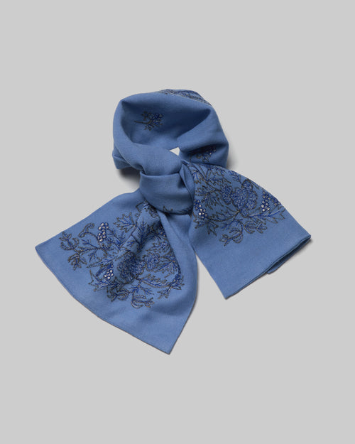 Shawl - KSW 3730 - Embroidered Wool